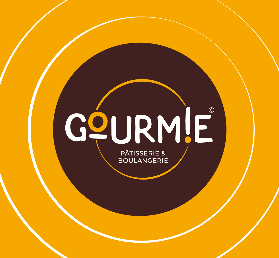 Gourmie ! LOGO branding chocolat graphic design identity logo packaging pastry pub