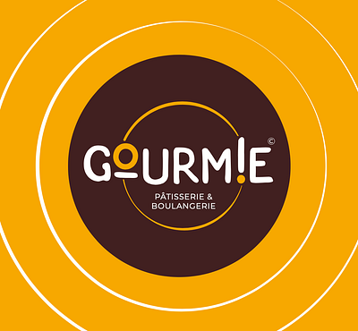 Gourmie ! LOGO branding chocolat graphic design identity logo packaging pastry pub