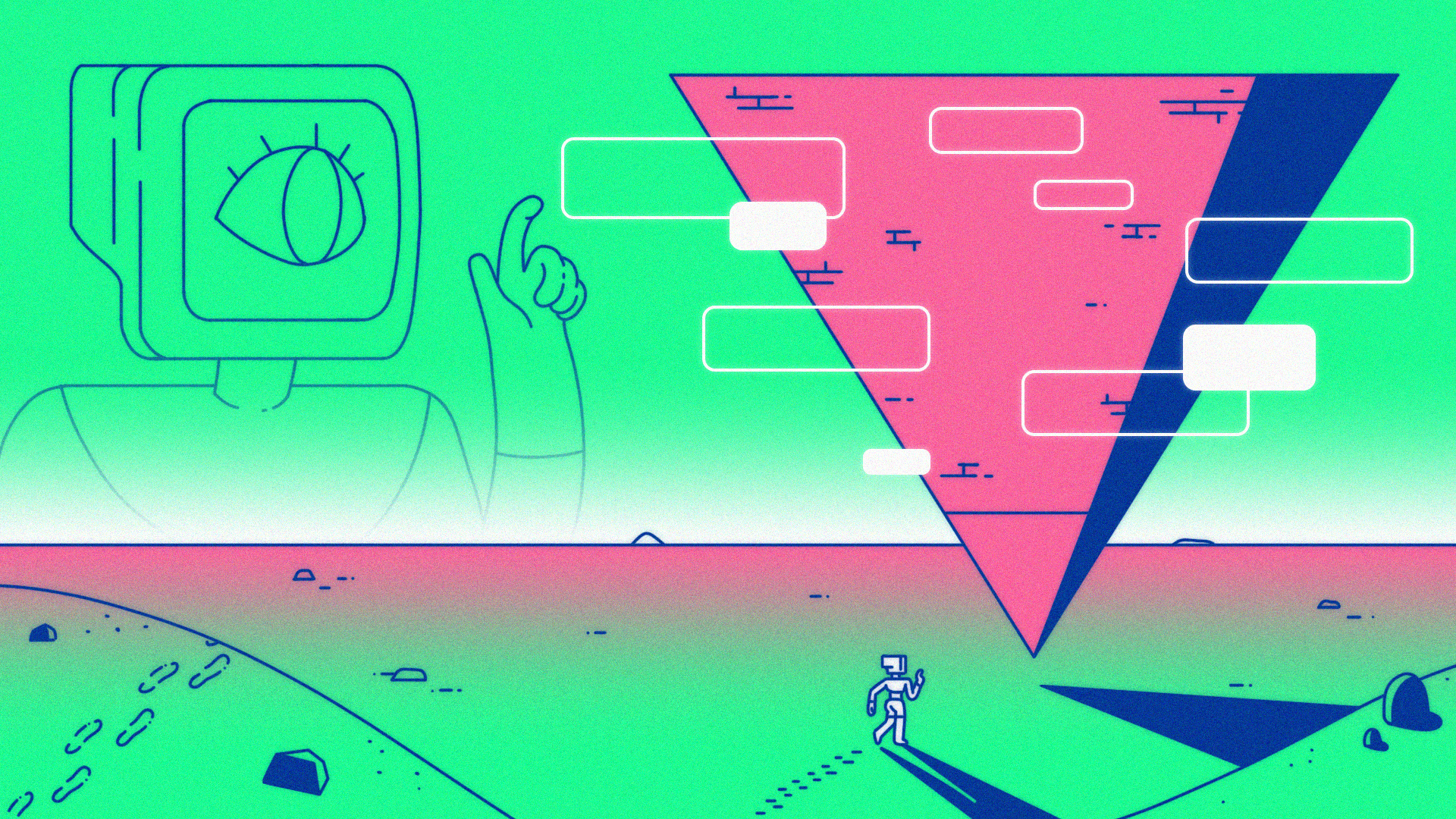 Discover Your Goals illustration motion design motion graphics noise space style frame texture traveler