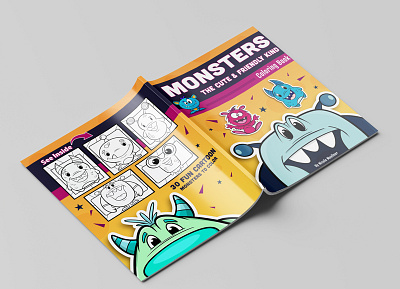 Monsters Coloring Book book character character design coloring book cute design graphic design illustration