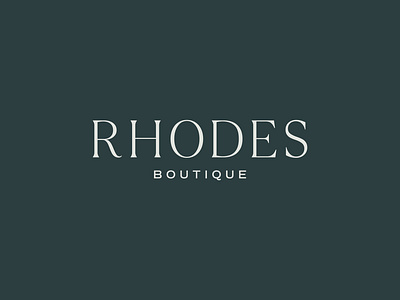 Rhodes Boutique Logo brand identity branding logo design logo design concept logotype typography visual identity