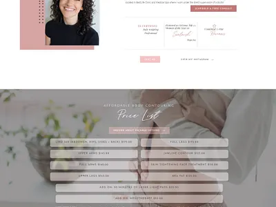 Single Page Web Design for Beauty Service Professional ux web design wordpress