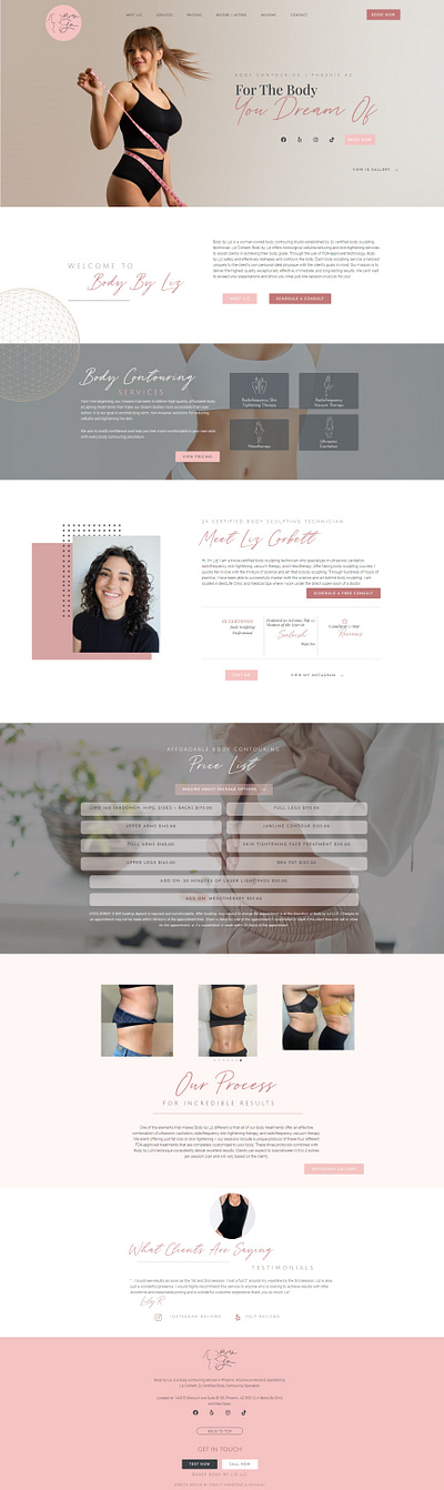 Single Page Web Design for Beauty Service Professional ux web design wordpress