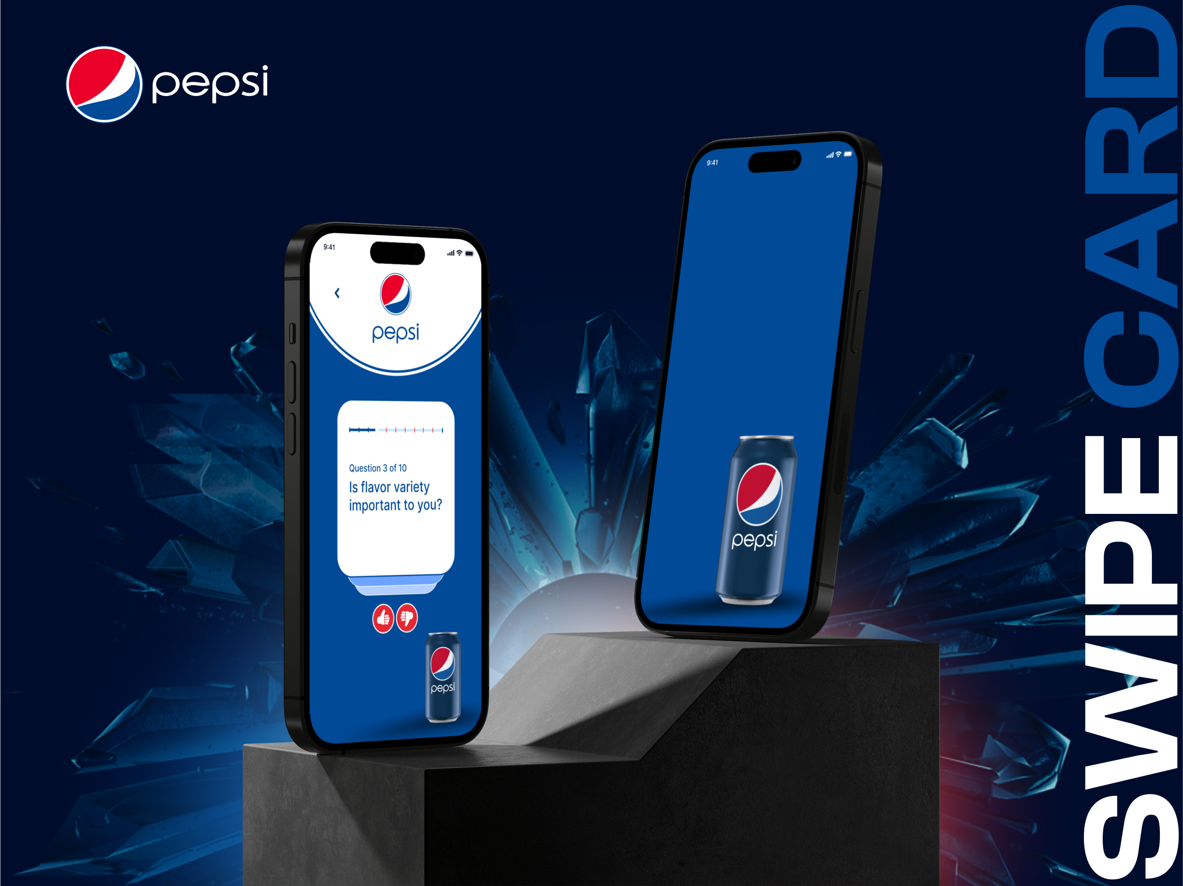 Pepsi Swipe Card for Quiz by M.A. Raihan on Dribbble