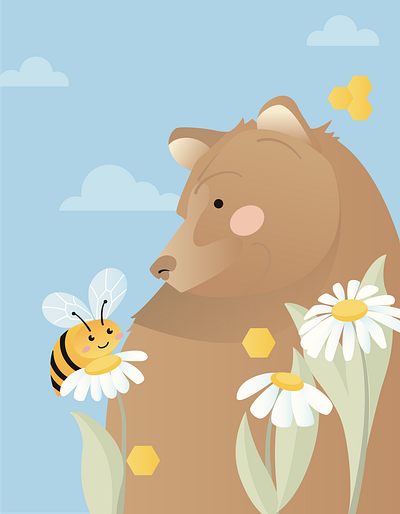 Bear & Bee illustration