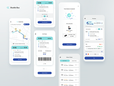 Shuttle bus app app design car share ui