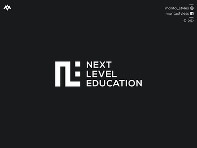 Next Level Education branding design en logo icon illustration letter logo minimal ne logo nl initial logo nl logo
