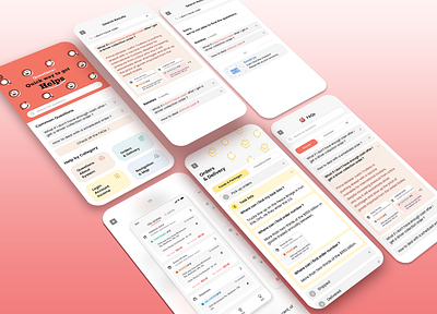 Customer service page app design customer support ui