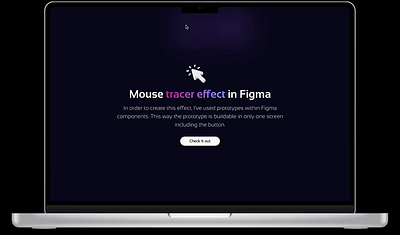 Mouse tracer effect in Figma animation components figma interactions ui