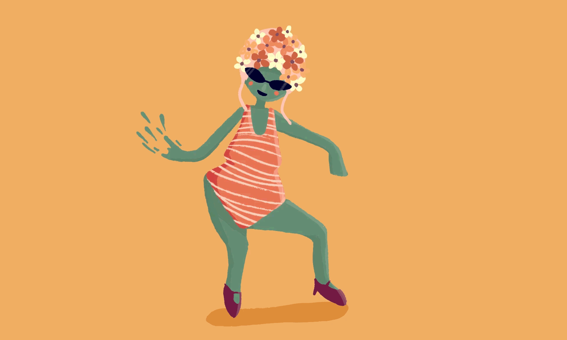 Dance frame by frame animation illustration