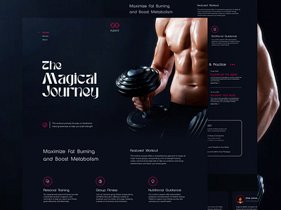 Gym Fitness Website Design dark ui fitness layout gym layout