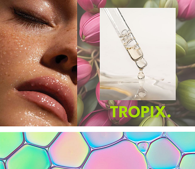 TROPIX, revolutionary skincare branding design graphic design typography ui webdesign