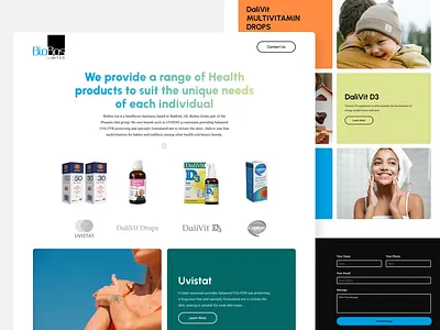 BioBos Onepage health health industry landing page ui uidesign
