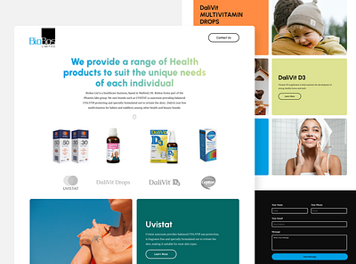 BioBos Onepage health health industry landing page ui uidesign