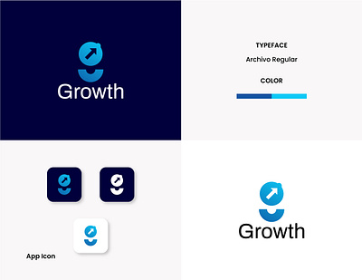 Concept: Growth - Logo Design (Unused) brand identity branding creative logo graphic design growth logo letter g logo logo logo design marketing modern logo sabrina abdur rahman sabrina graphics vect plus
