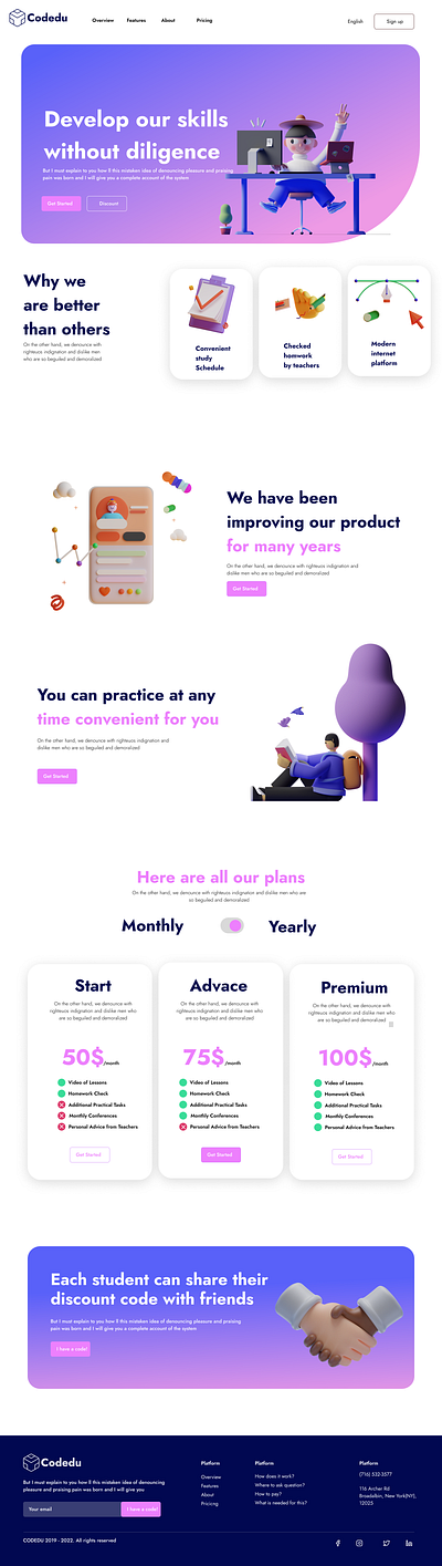 Codedu SAAS Website UI/UX Design 3d app branding design graphic design illustration logo ui ux vector