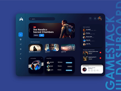 Gamestack UI/UX Dashboard Design. This is a Game website 3d app branding design graphic design illustration logo ui ux vector