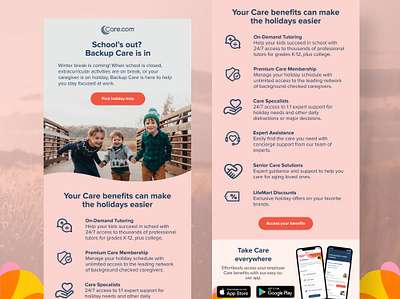Care.com Email Design by Email Love design email email campaign email design email design systen email marketing