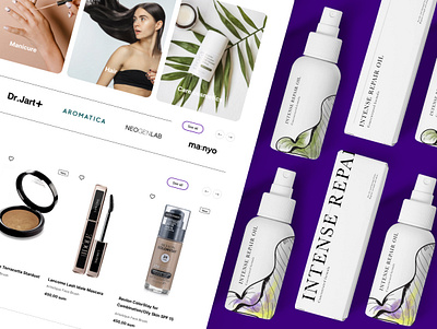 E-Commerce Beauty Store beauty cosmetics ecommerce online store store ui uiux web design