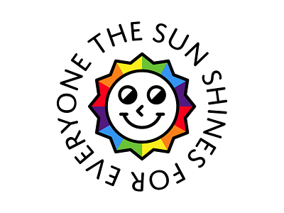 Day 22 Shines For Everyone 🏳️‍🌈⁠ adobeillustrator art artwork design dribbble illustration rainbow sun vector