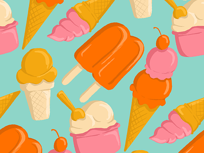 Ice Cream Scoops, Ice Cream Dessert, Summer Fun Digital Clip Art