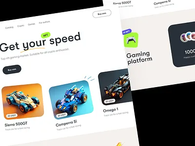 NFT Market Concept 3d ai app crypto cuberto design illustration market nft