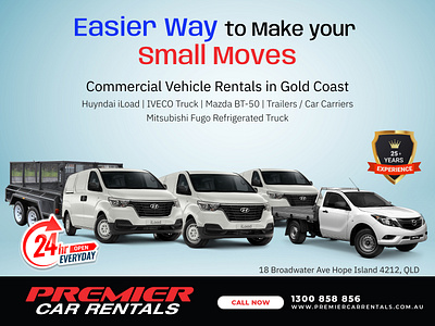 Creative Ad for Commercial Vehicle Rentals Gold Coast australia branding commercial vehicle commercial vehicle rentals design gold coast graphic design illustration