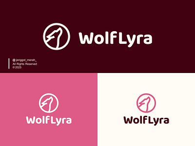 WolfLyra Logo Design animal beauty branding clean design dog geometry icon line lines logo logodesign minaqueen minimalism modern nail sports symbol wild wolf