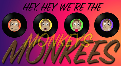 The Monkeys/Monkees 1960s bands design hey hey hit hits monkees monkey monkeys music nostalgia pop culture records sixties songs the monkees vintage word play