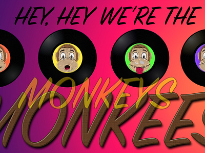 The Monkeys/Monkees 1960s bands design hey hey hit hits monkees monkey monkeys music nostalgia pop culture records sixties songs the monkees vintage word play