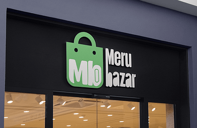 Meru Bazar Logo app branding design graphic design illustration logo typography ui ux vector