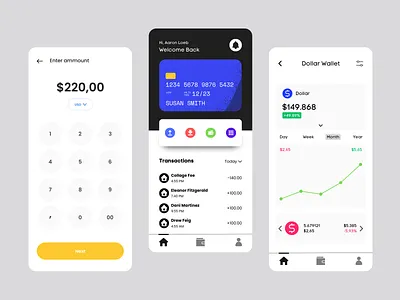 Finance Mobile App Design app app design application bank app banking app design financial app fintech app interface mobile mobile app mobile design money app ui ui design wallet app