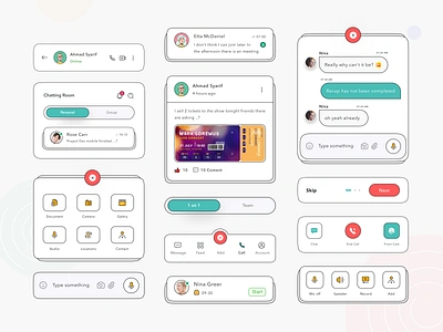 Ui / UX Component - Chat App audio call chat data direct messages meet message mobile send ui video whatsapp