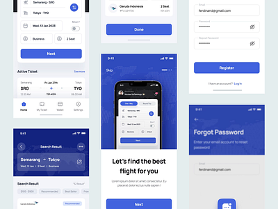 Highfly - Flight Booking Mobile App animation app booking branding clean design graphic design minimalist mobile mobile app mockup motion graphics product respponsive ui ui kit ui8 uiux ux website