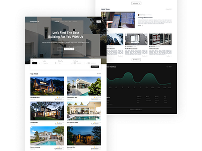 Easyrent.io Website Design 🏢 app building design realestate rent ui ux vila webdesign