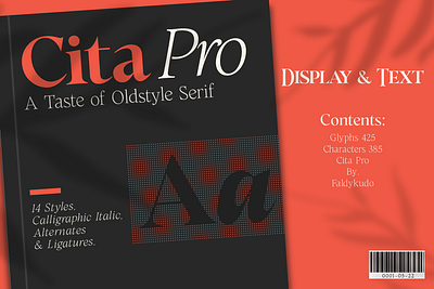 Cita Pro Oldstyle Serif app book branding design editorial geometric sans graphic design illustration logo magazibe sophisticated ui