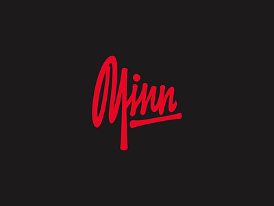 Minn handwriting lettering logo wordmark