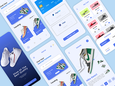 Shoes Store App Design 3d animation app branding ecommerce graphic design illustration logo motion graphics onlineshopping payment shoes shoesstore shopping ui web