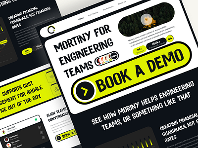 Mortiny for Engineering Teams b2b brand strategy cms dashboard design interface product design research saas typography ui user experience ux website