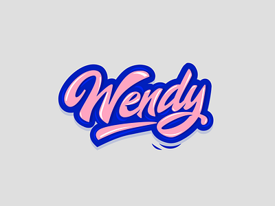 Wendy handwriting logo wordmark