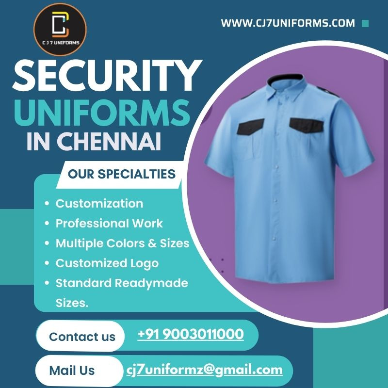 Security Uniforms in Chennai are offered By CJ7 Uniforms. by CJ7 ...