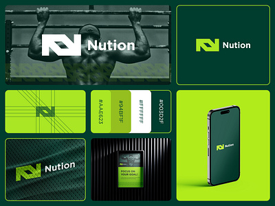 Nution - Logo Design Concept bodybuilding brand identity branding concept design designer portfolio exercise fitness gym gymnastic health letter n logo logo designer modern sports sportwear strength wealthy workout