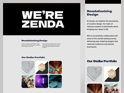 Zenda - Design Exploration design design agency landing page minimalist ui design web design