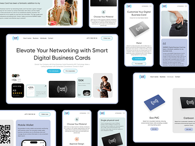 Business Cards Landing Page Design Case Study branding business business card concept corporate website figma home page landing page ui user interface ux website design