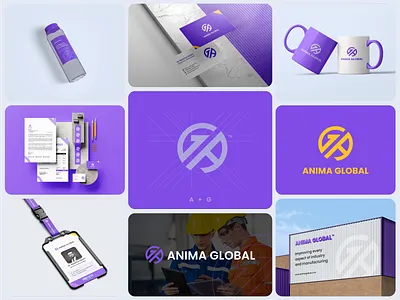 ANIMA GLOBAL | Logo and Brand Identity ag logo brand identity branding branding logo corporate branding graphic design icon lettermark logo logo concept logo creation logo inspiration logo maker logo mark logos logotype modern logo