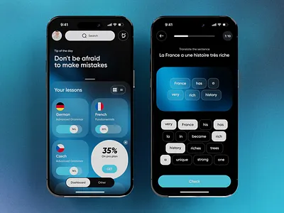Language Learning App android app app design best app best mobile app design ios ios design mobile mobile app mobile design top app top mobile app ui ui design uiux ux