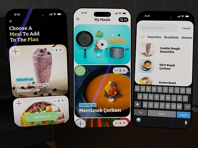 Meal-Planning (Cooking) App app cook cooking cousine diet dieting food ios iphone meal meal plan meal planning mobile shopping ui weight loss