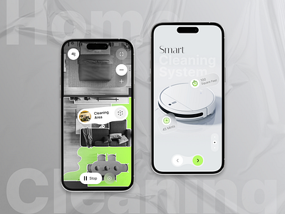 Smart Home Cleaning App UI automation clean cleaning control control home design home mobile mobile app mobile smart home remote control robotic smart smart app smart device smart home smart home app smarthome ui vacuum