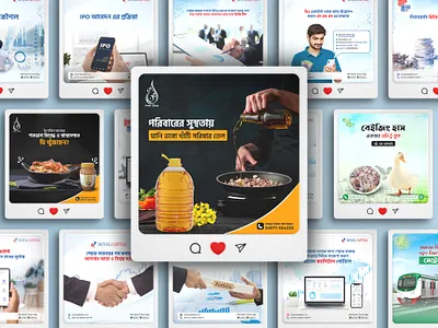 Creative Social Media Post Design ads ads design advertising bangla banner bangla social media post banner creative ads creative design creative post facebook post food banner ghee banner graphic design oil banner organic banner organic product banner organic social media post poster shop banner social media post