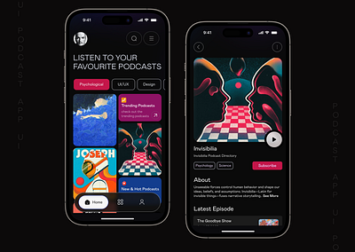 Podcast Mobile App app app ui design mobile ui podcast podcast app podcast design podcast ui ui uiux